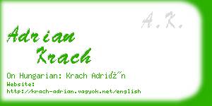 adrian krach business card